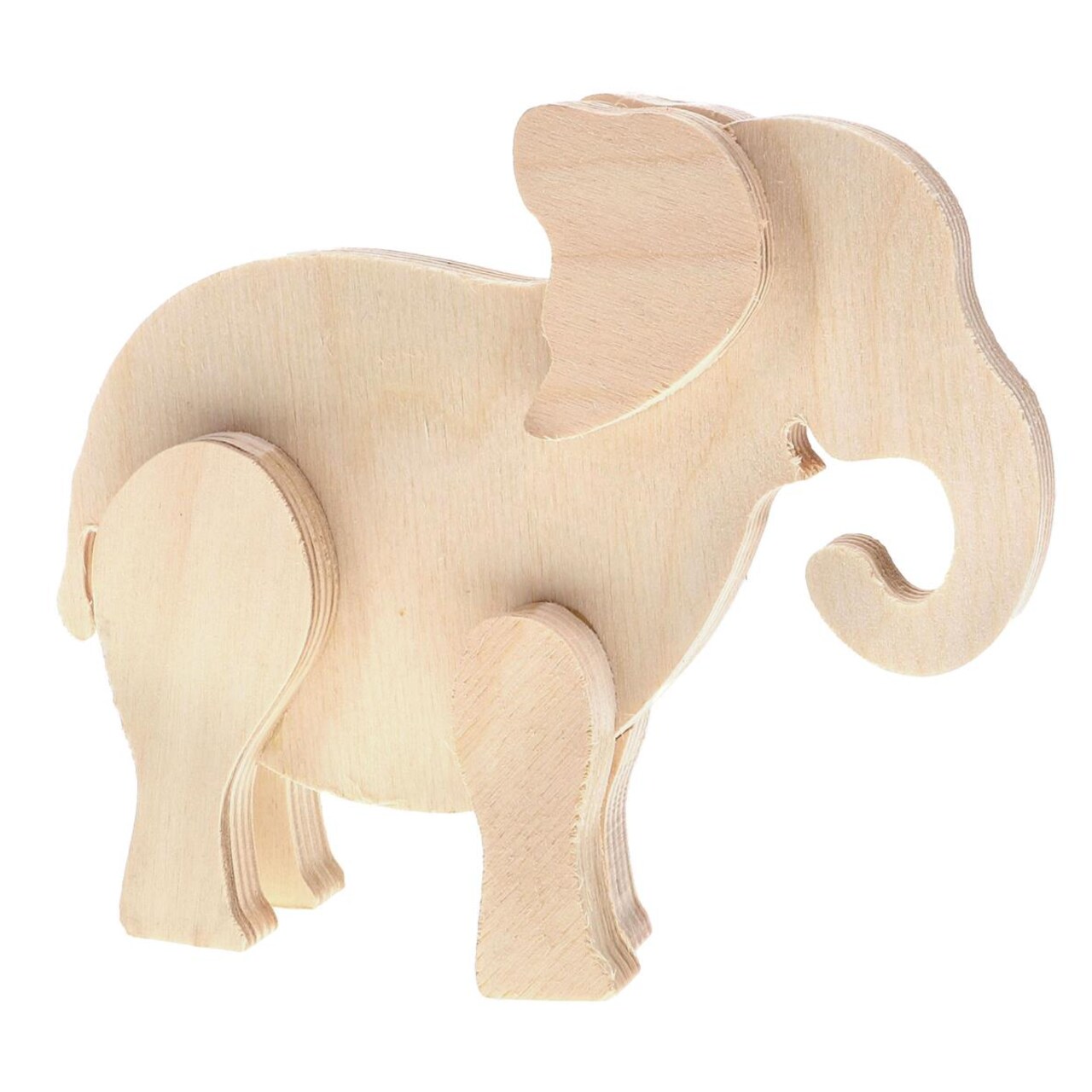 Good Wood by Leisure Arts Standing Elephant, Pig – Unfinished Wood Cutouts for Crafts, DIY Wooden Animal Shapes, Rustic Craft Wood Decor, Painting Projects, and Home Art Supplies